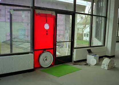 Blower door test