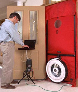 Blower door test